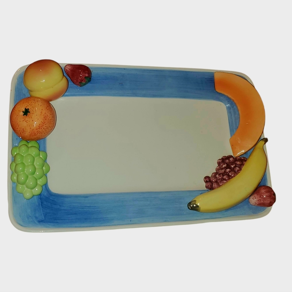 1998 Lotus Trompe L'oeil Fruit Motif Serving Platter